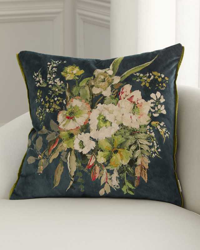 Margaretta Velours Decorative Pillow, 22" Square